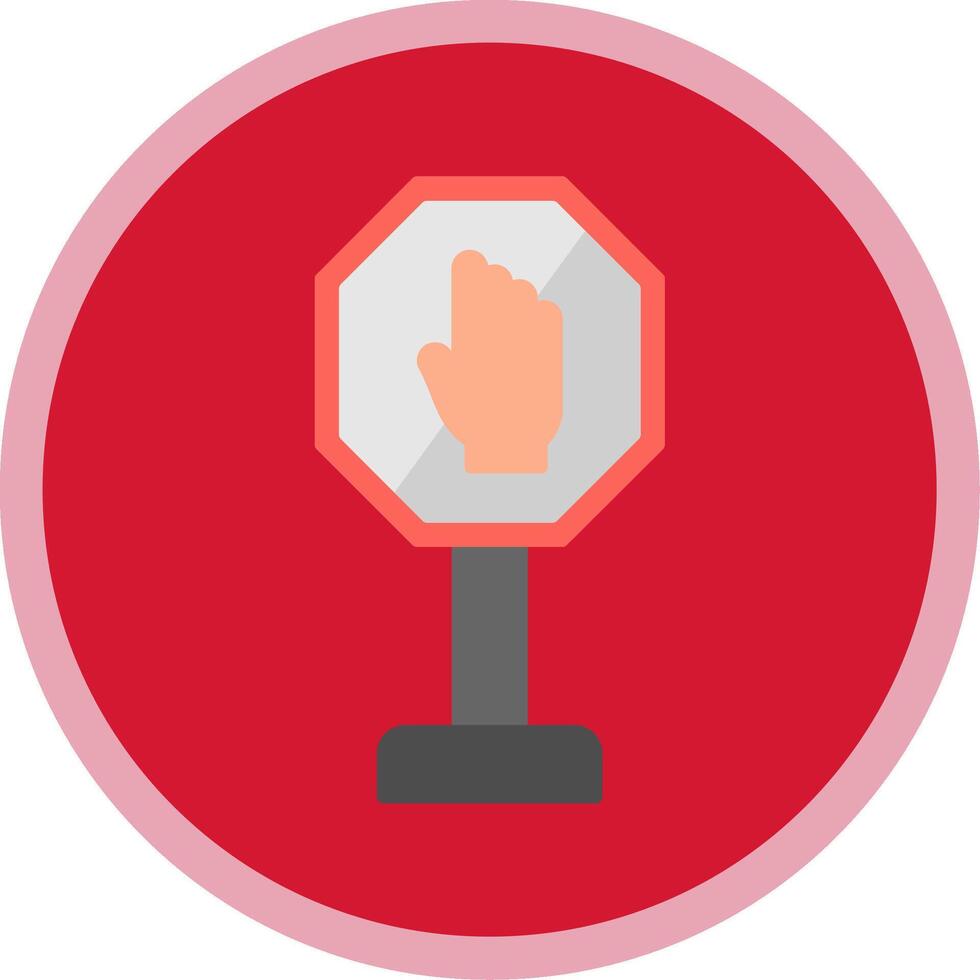 Stop Flat Multi Circle Icon vector