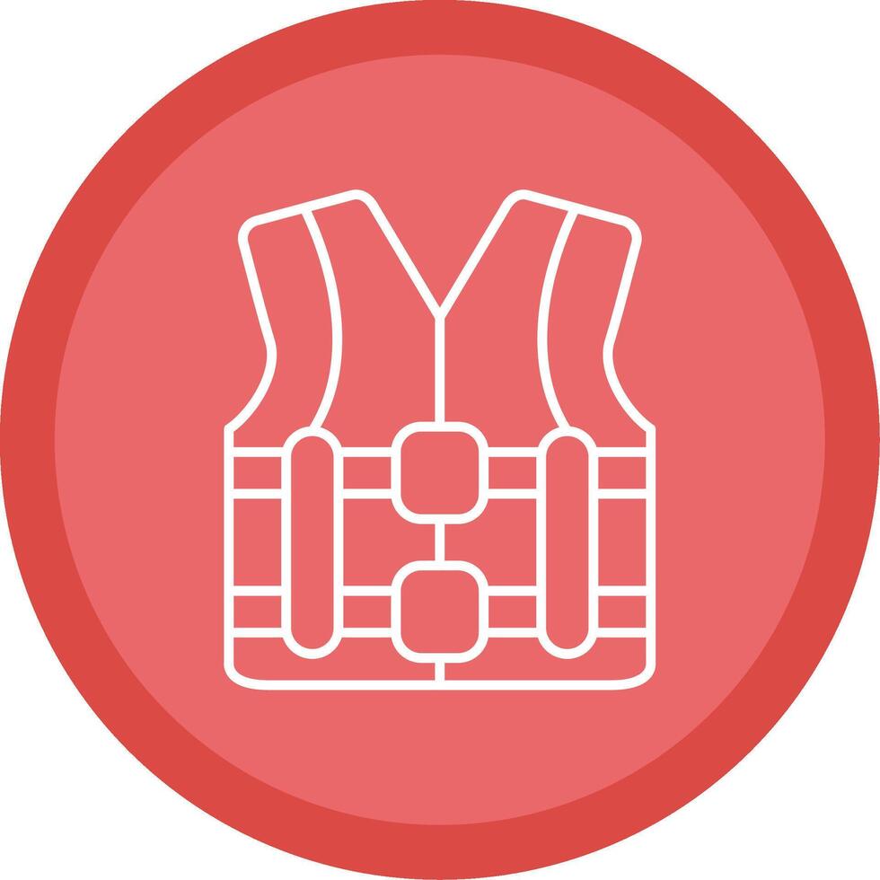 Life Vest Line Multi Circle Icon vector