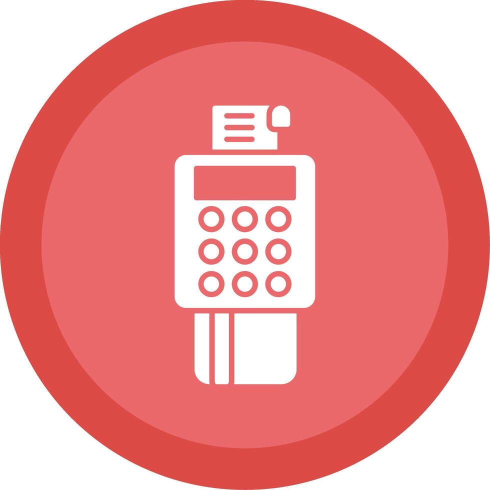 Bank Terminal Glyph Multi Circle Icon vector