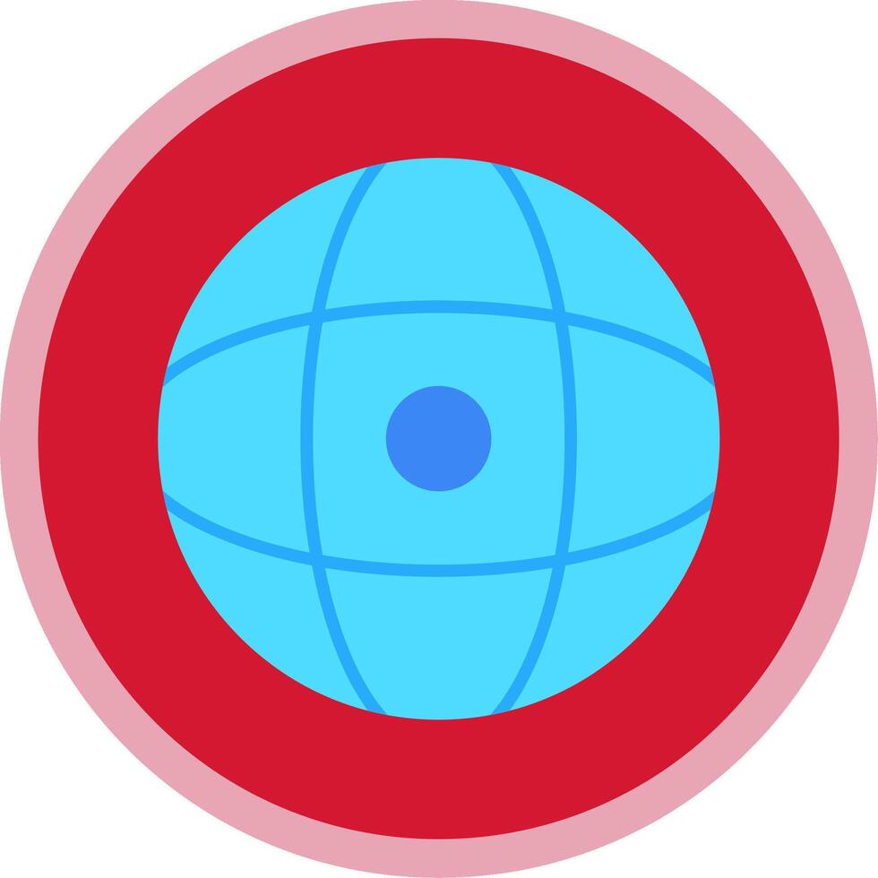 World Flat Multi Circle Icon vector