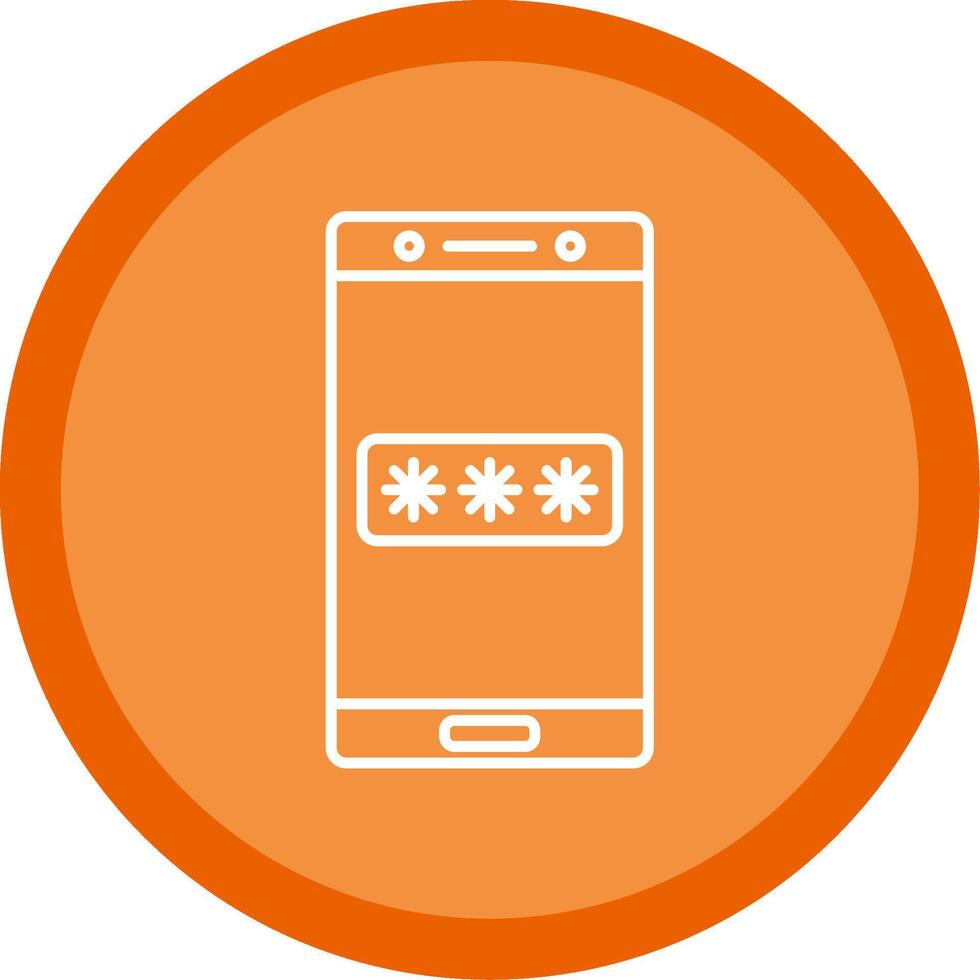 Password Line Multi Circle Icon vector