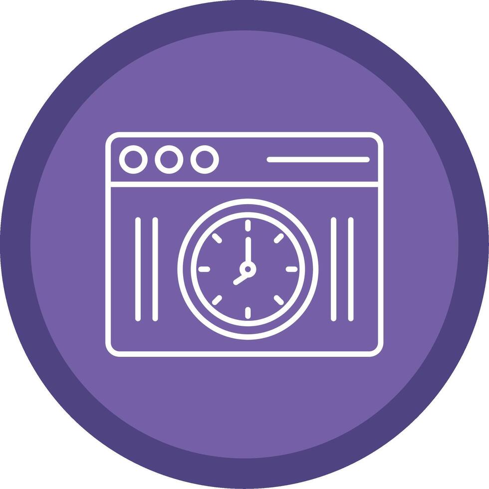 reloj línea multi circulo icono vector