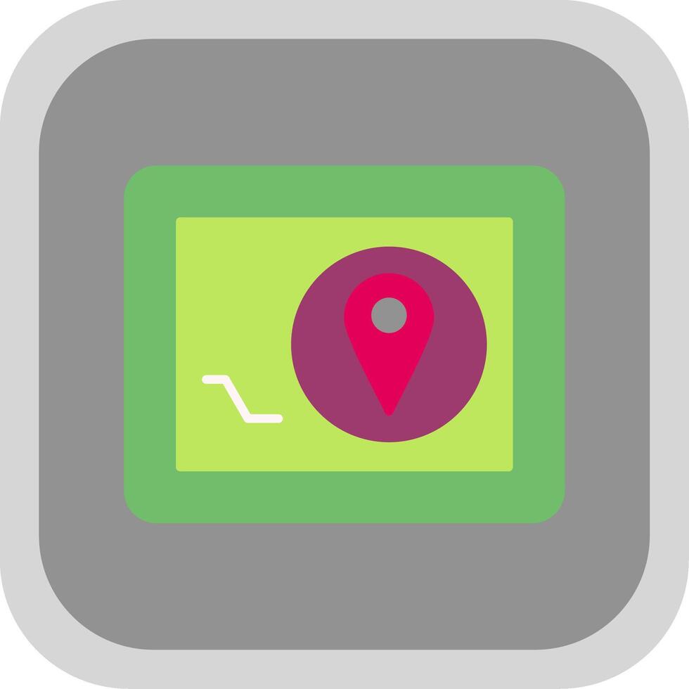 Navigator Device Flat Round Corner Icon vector
