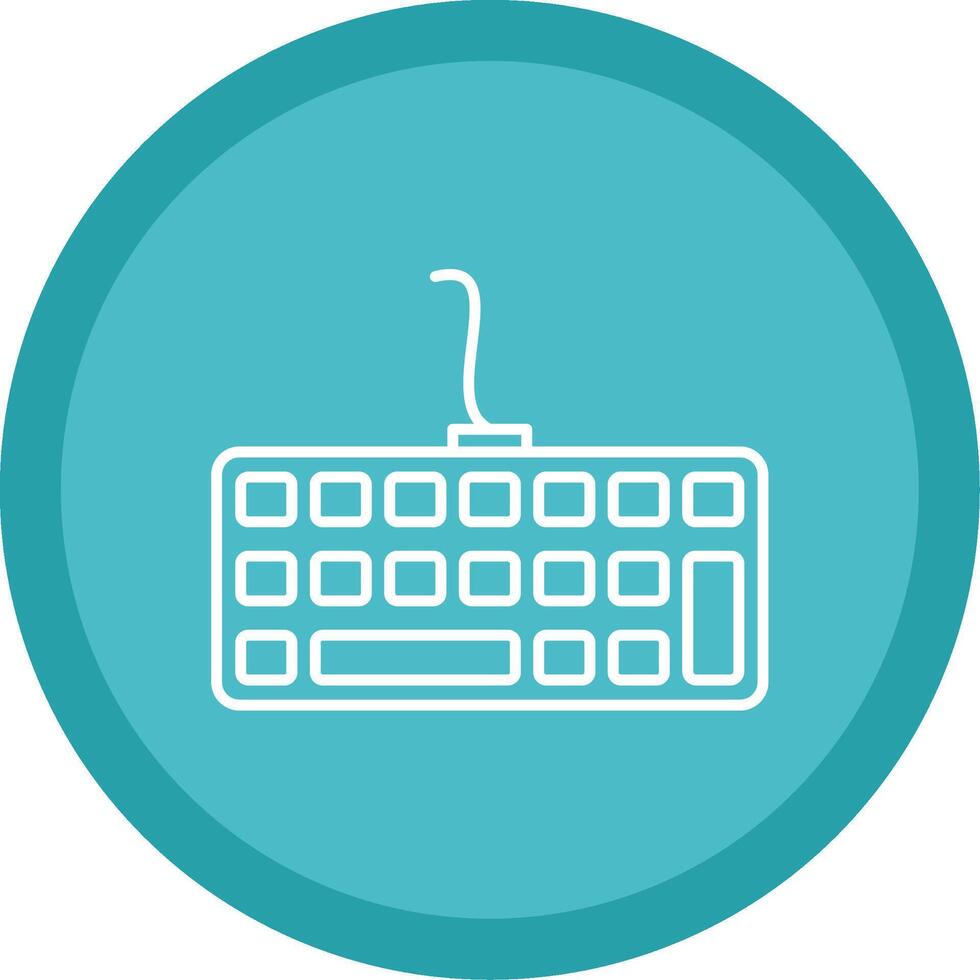 Keyboard Line Multi Circle Icon vector