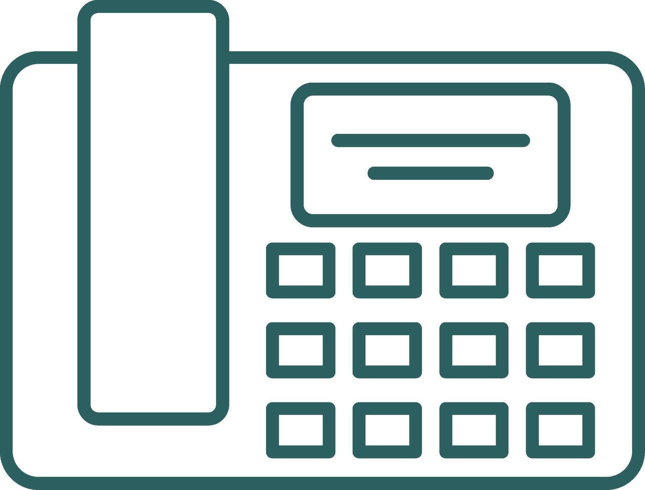 Telephone Line Gradient Round Corner Icon vector