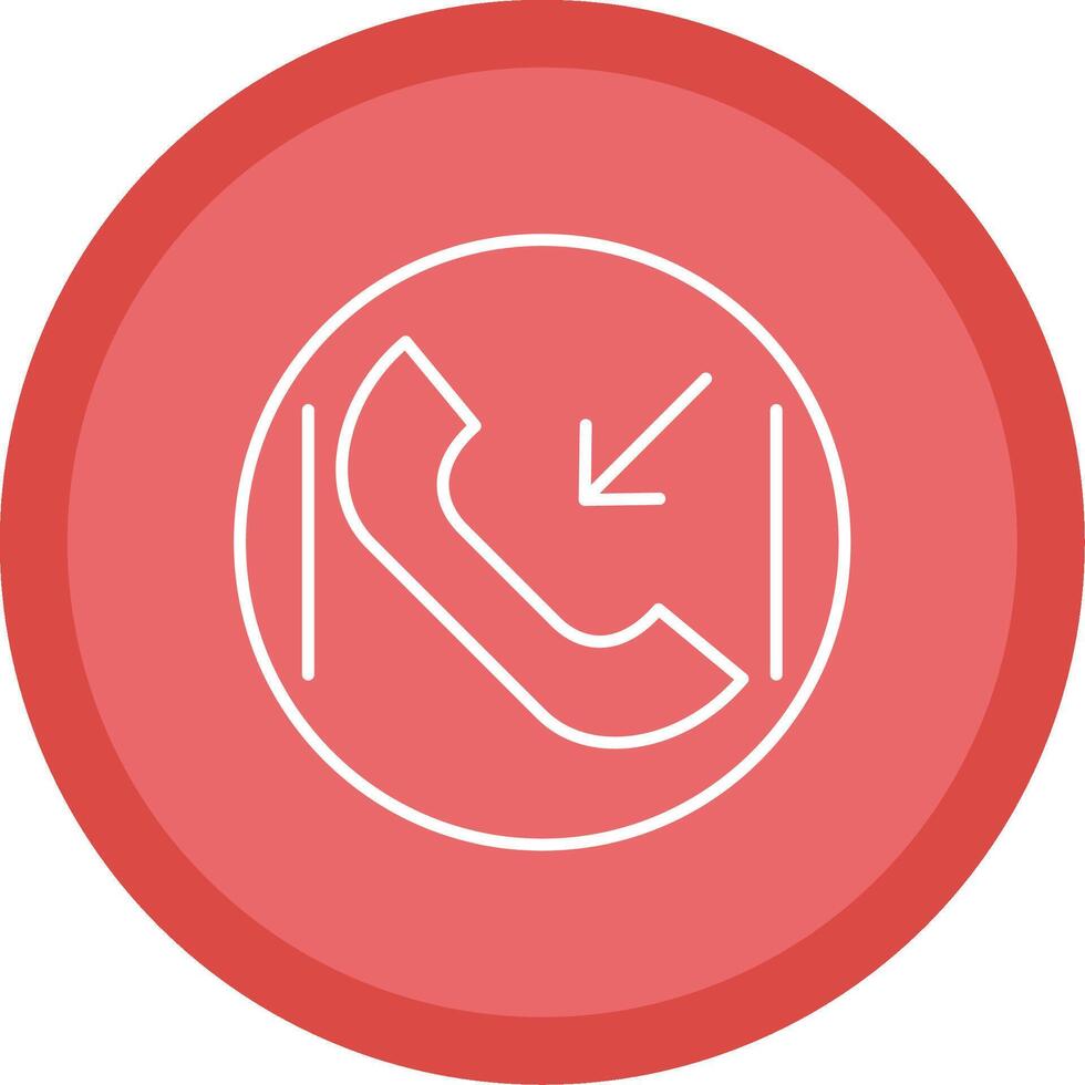 Incoming Call Line Multi Circle Icon vector