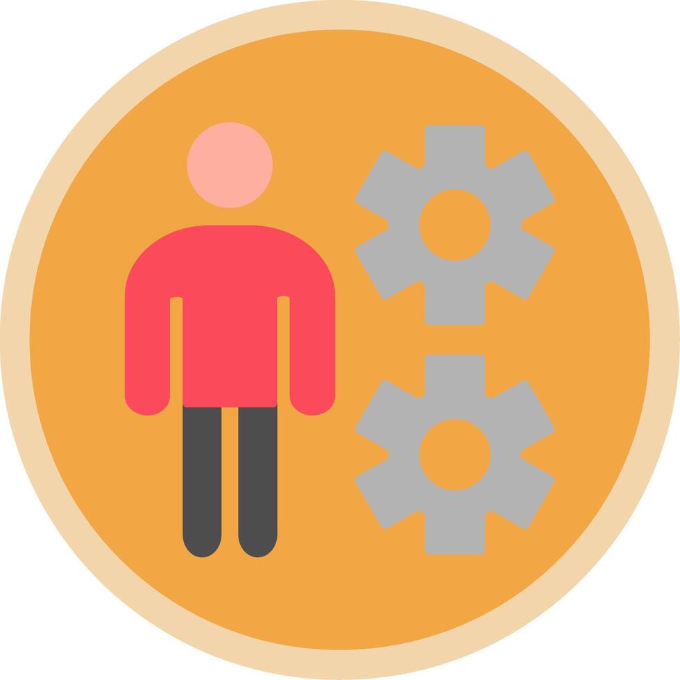 Business People Flat Multi Circle Icon vector