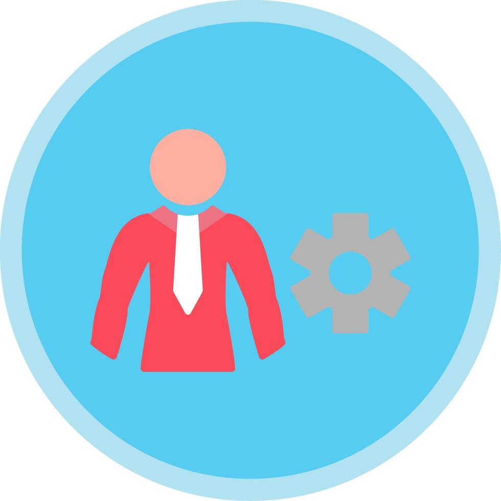 Businessman Flat Multi Circle Icon vector