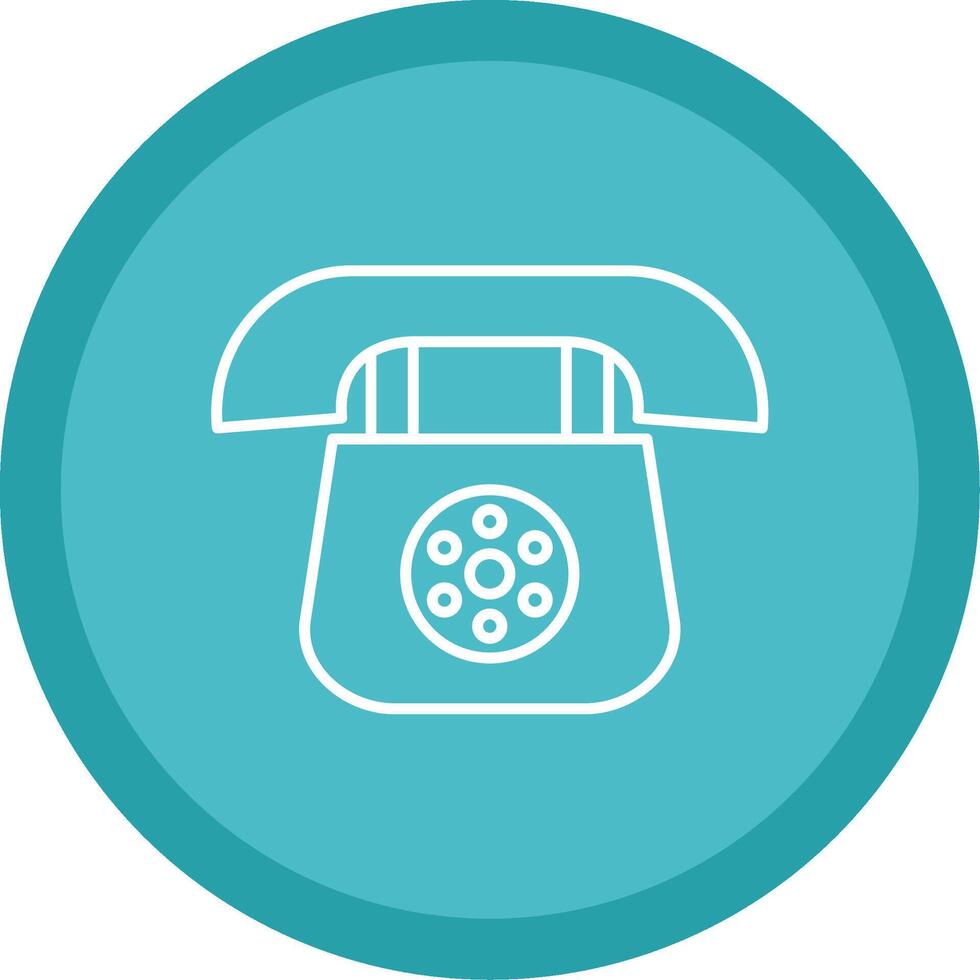 telephone Line Multi Circle Icon vector