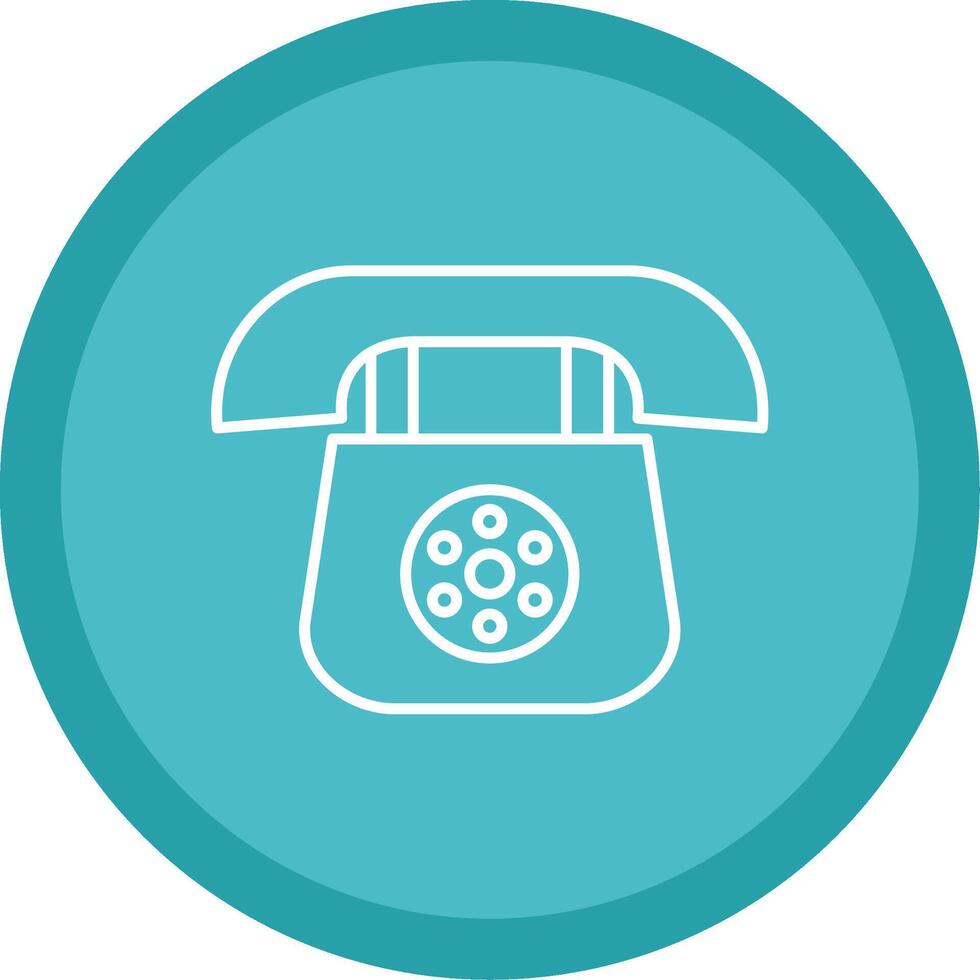 telephone Line Multi Circle Icon vector