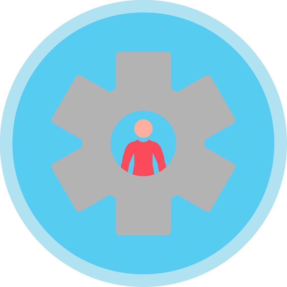 Working Flat Multi Circle Icon vector