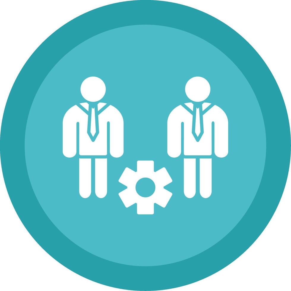 Business People Glyph Multi Circle Icon vector