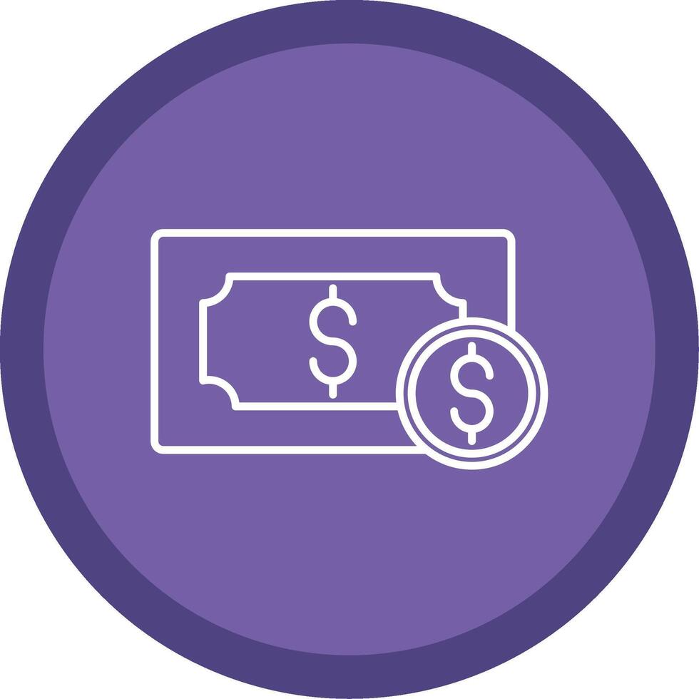 Money Line Multi Circle Icon vector