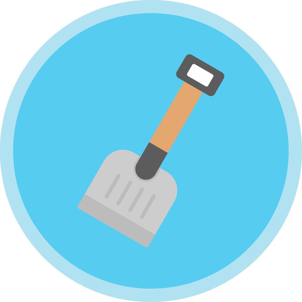 Shovel Flat Multi Circle Icon vector