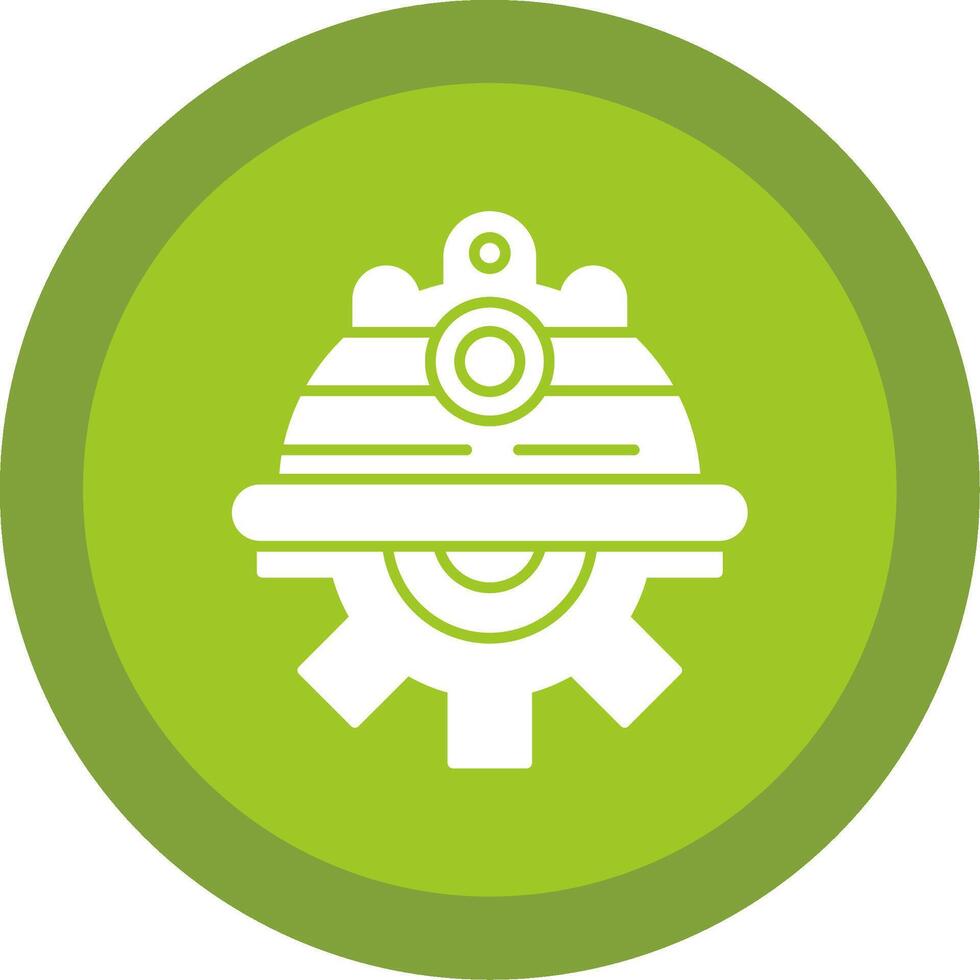 Engineer Glyph Multi Circle Icon vector