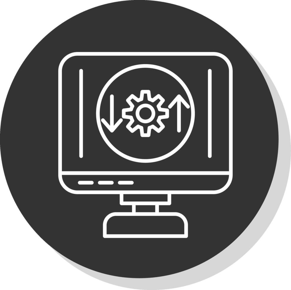 Process Line Grey Circle Icon vector