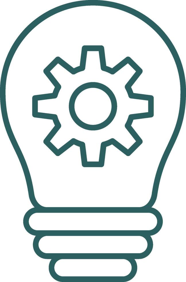 idea línea degradado redondo esquina icono vector