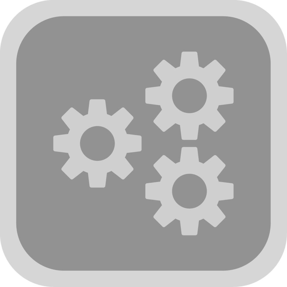 Setting Flat Round Corner Icon vector