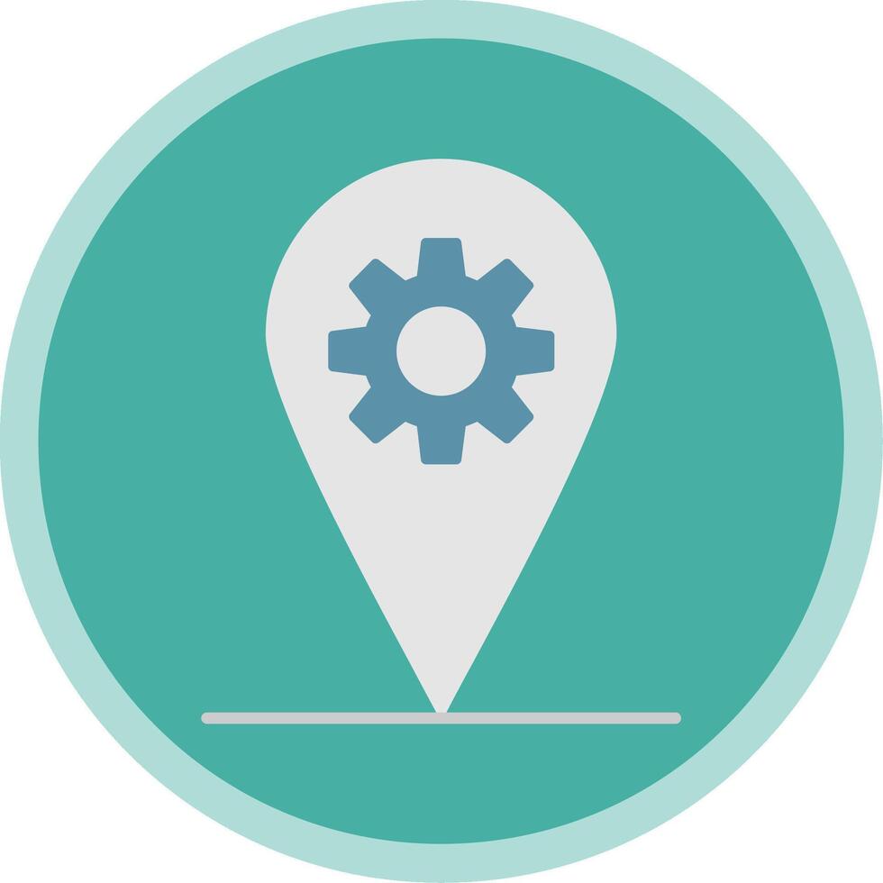 Localization Flat Multi Circle Icon vector