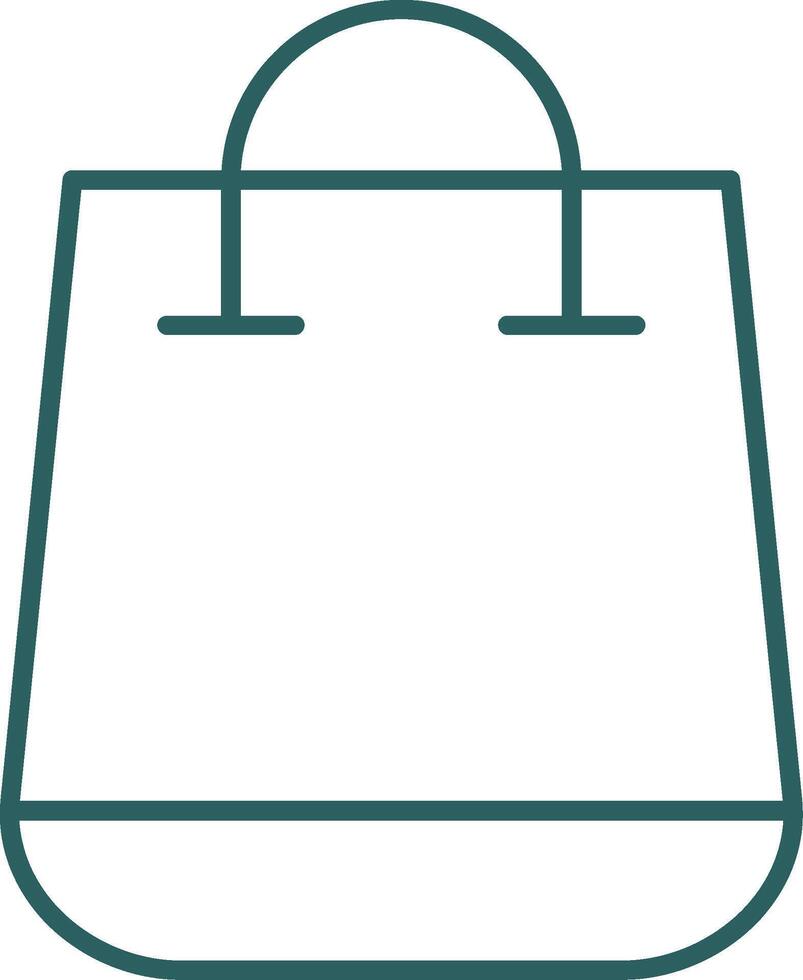 compras bolso línea degradado redondo esquina icono vector