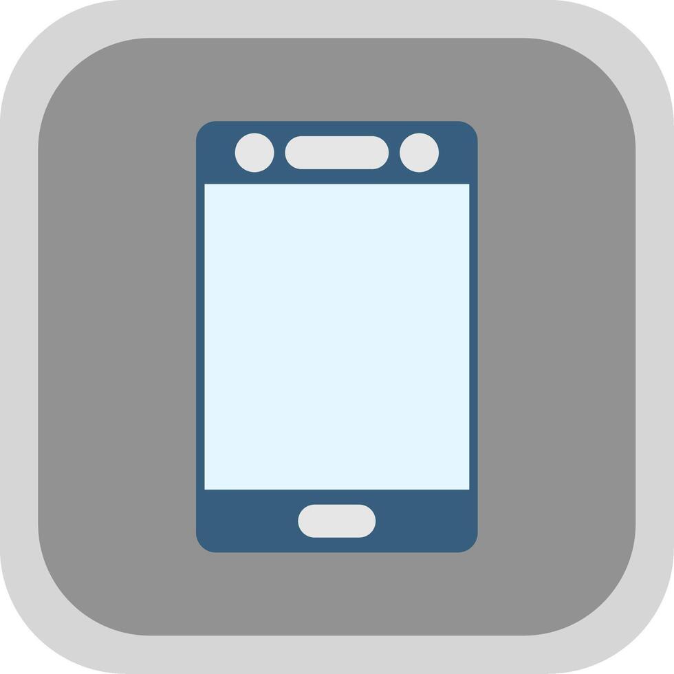 Mobile Flat Round Corner Icon vector