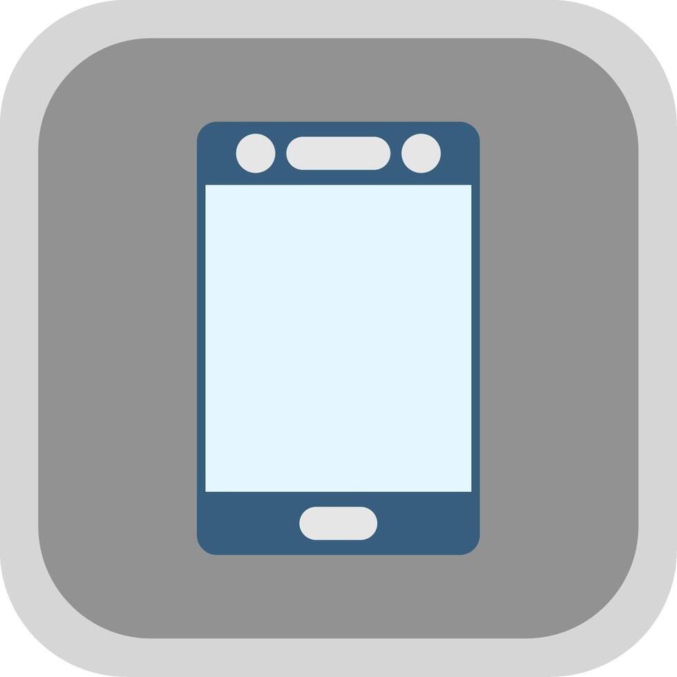 Mobile Flat Round Corner Icon vector