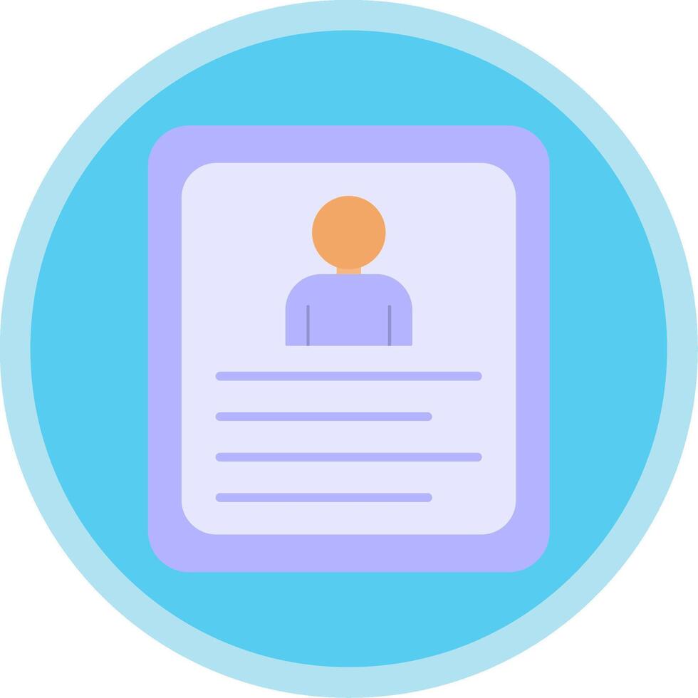 Curriculum Vitae Flat Multi Circle Icon vector