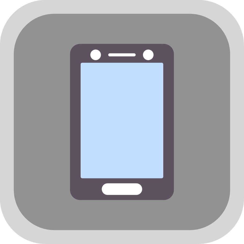 Smartphone Flat Round Corner Icon vector