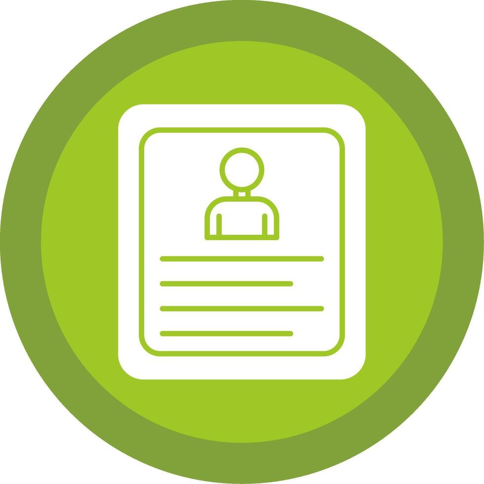 Curriculum Vitae Glyph Multi Circle Icon vector