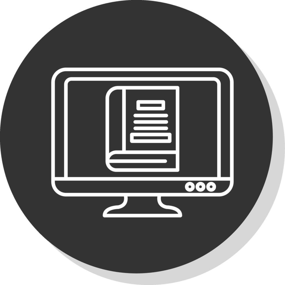 Learn Line Grey Circle Icon vector