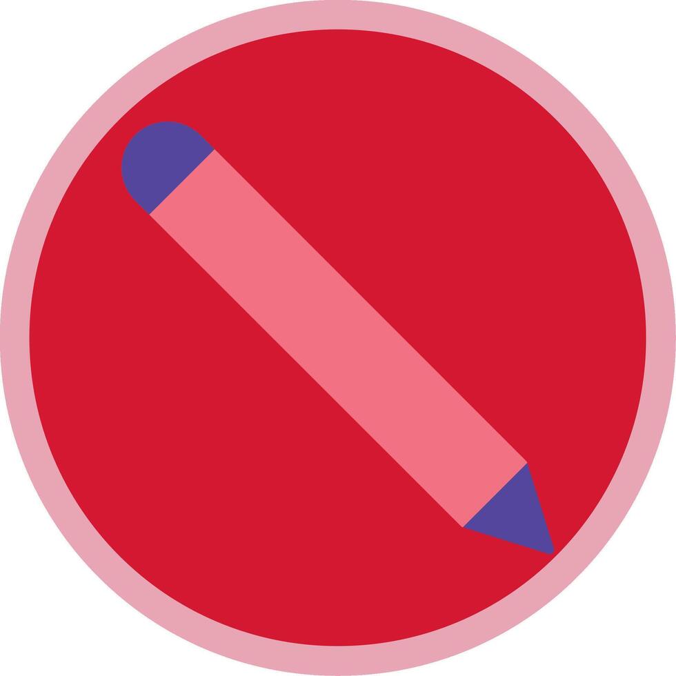 Pencil Flat Multi Circle Icon vector