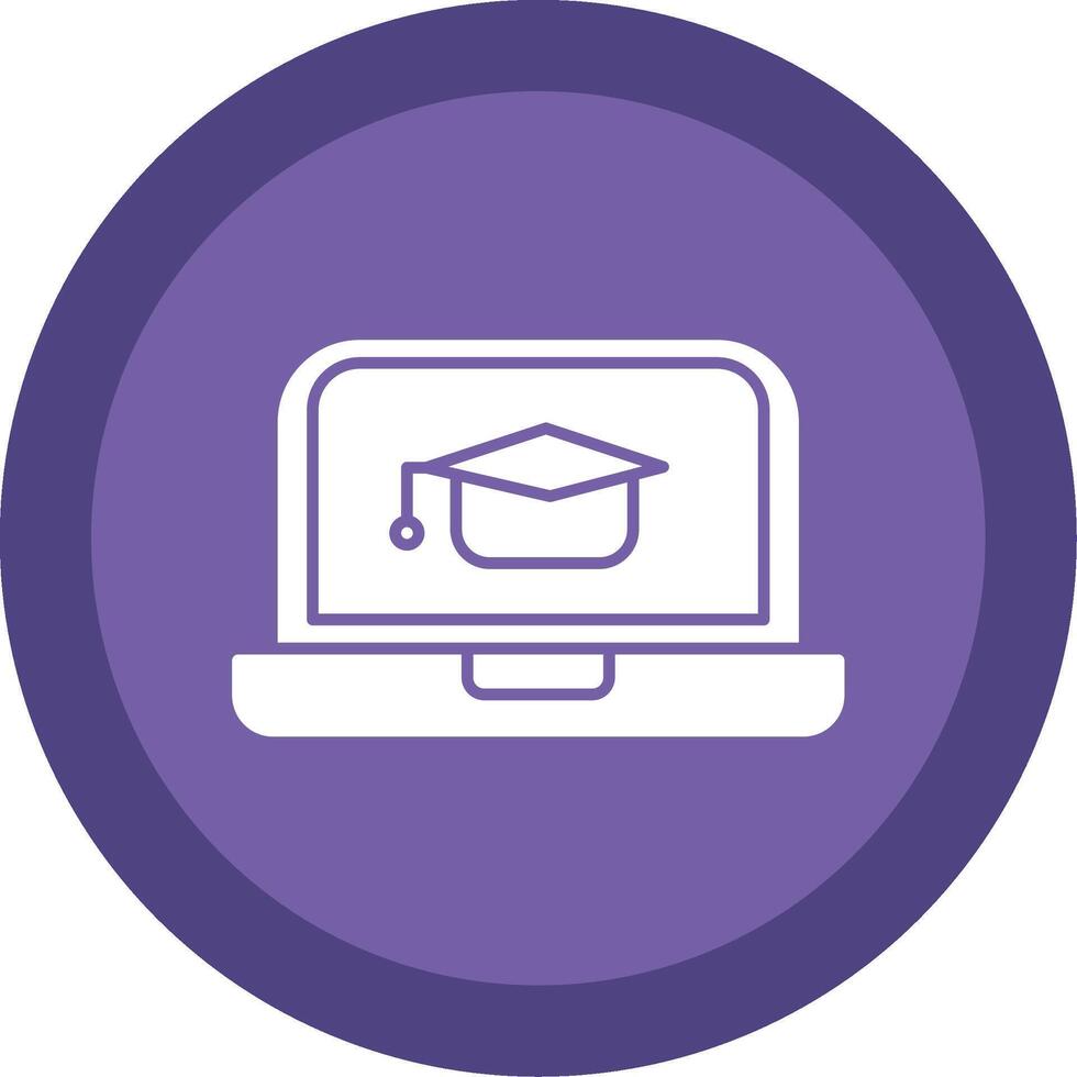 Online Learning Glyph Multi Circle Icon vector