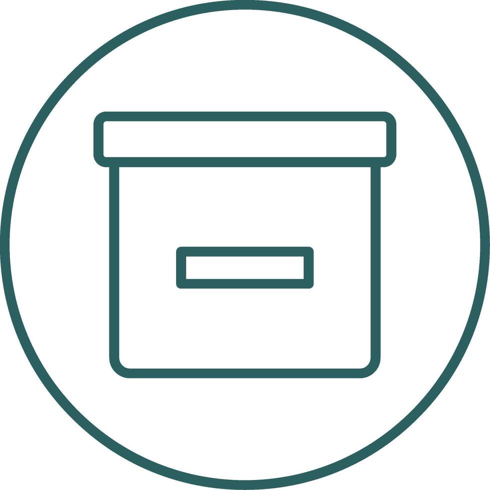 Box Line Gradient Round Corner Icon vector