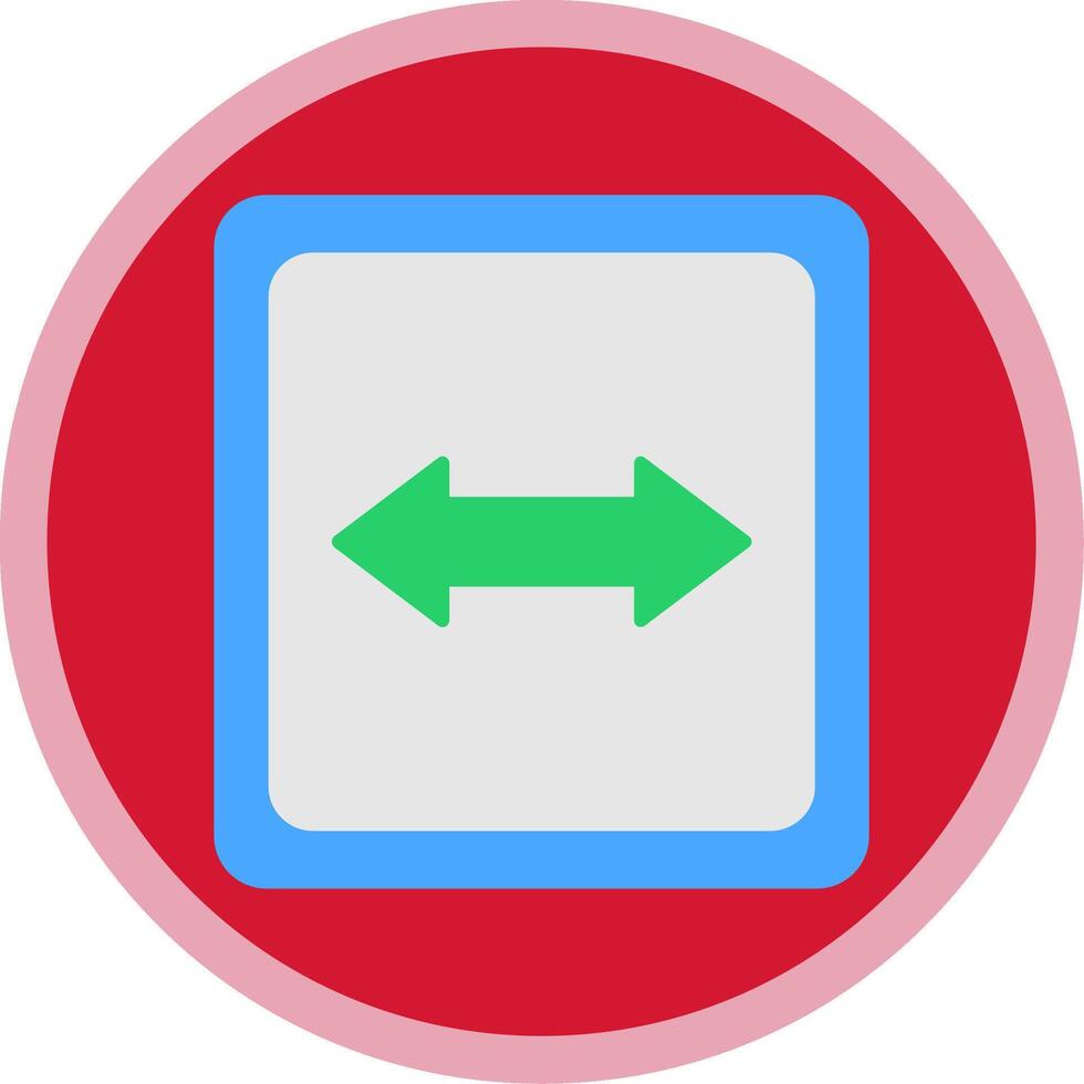 Opposite Flat Multi Circle Icon vector
