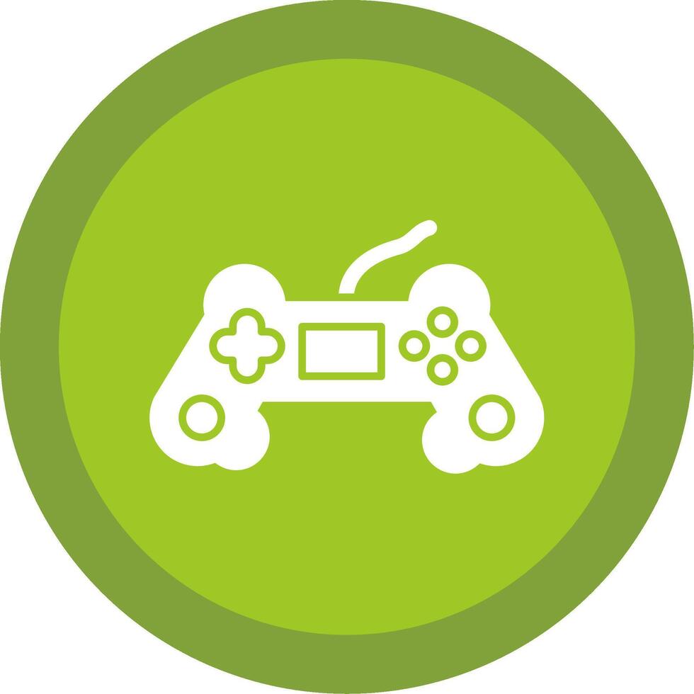 Game Controller Glyph Multi Circle Icon vector