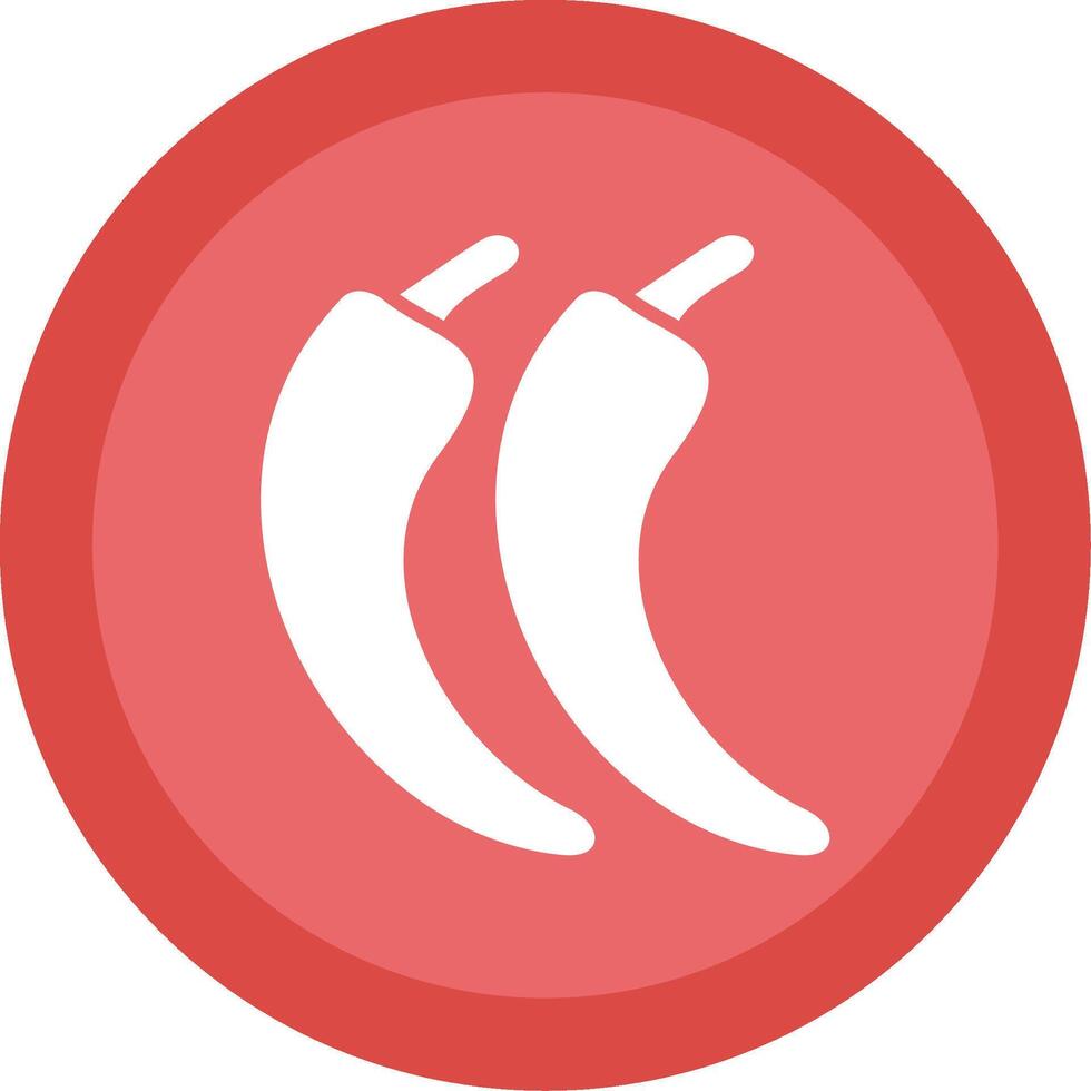 Chilli Glyph Multi Circle Icon vector