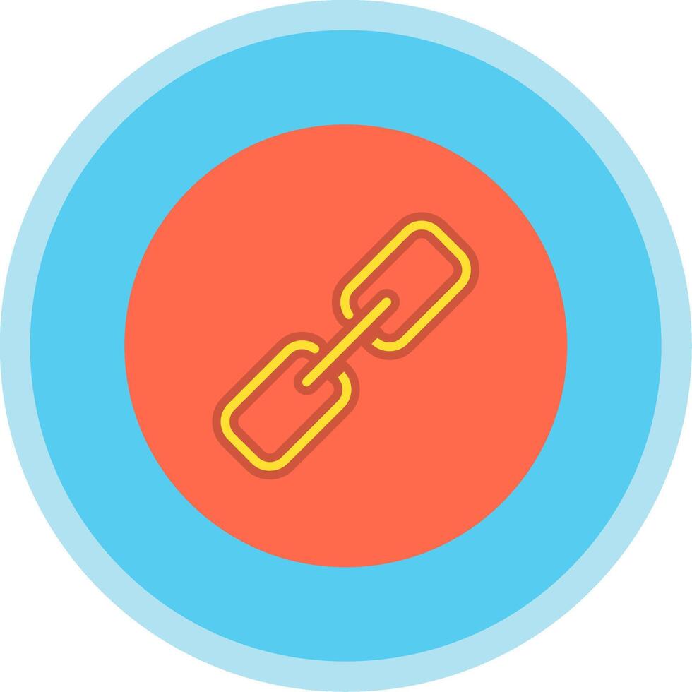 Link Flat Multi Circle Icon vector