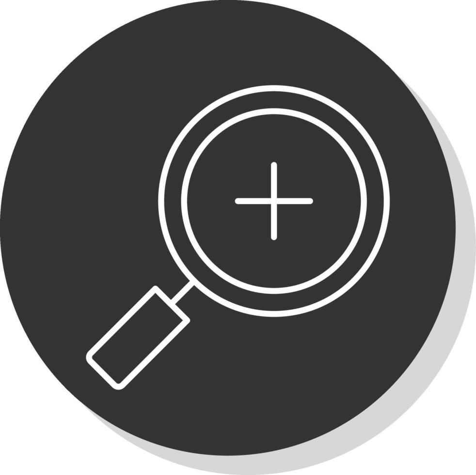 Zoom In Line Grey Circle Icon vector