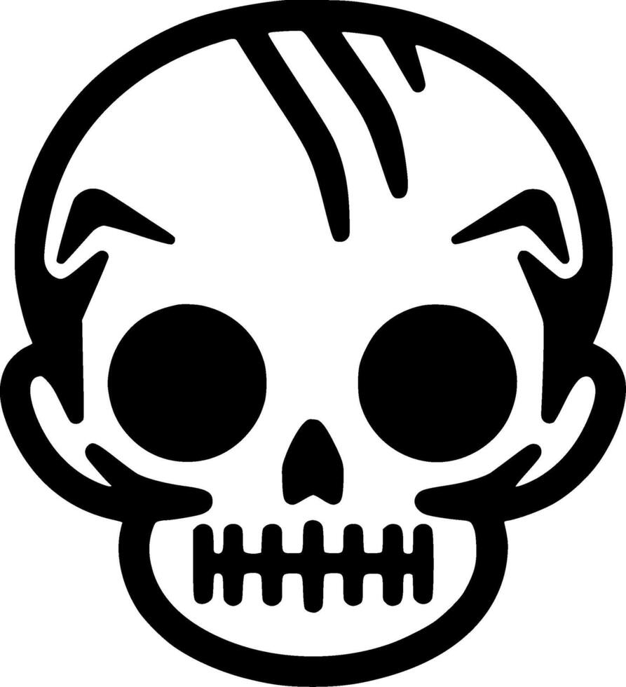 Skull - Minimalist and Flat Logo - illustration vector