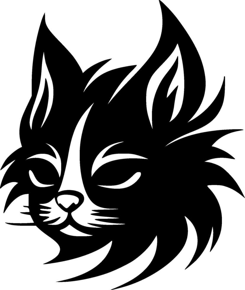 gato - minimalista y plano logo - ilustración vector