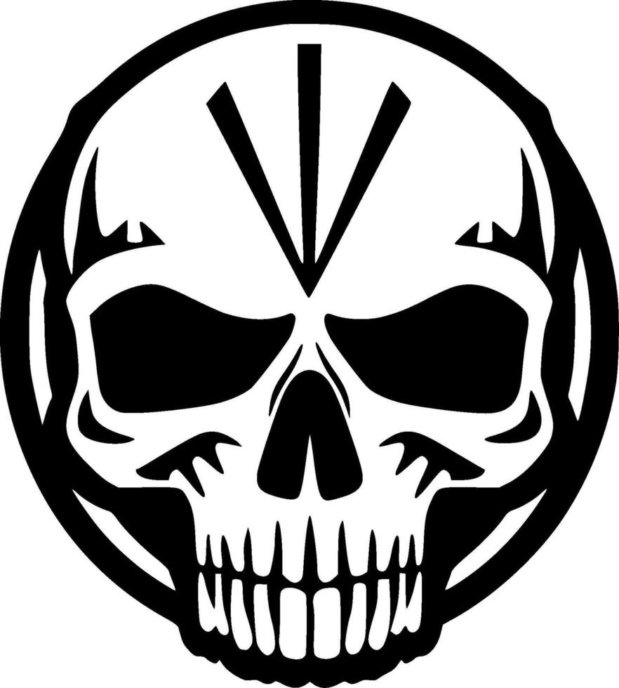Skull, Minimalist and Simple Silhouette - illustration vector