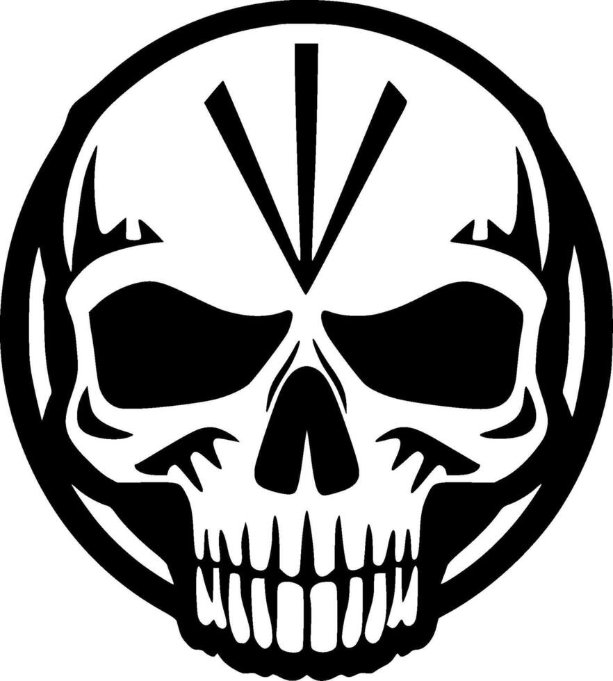 Skull, Minimalist and Simple Silhouette - illustration vector