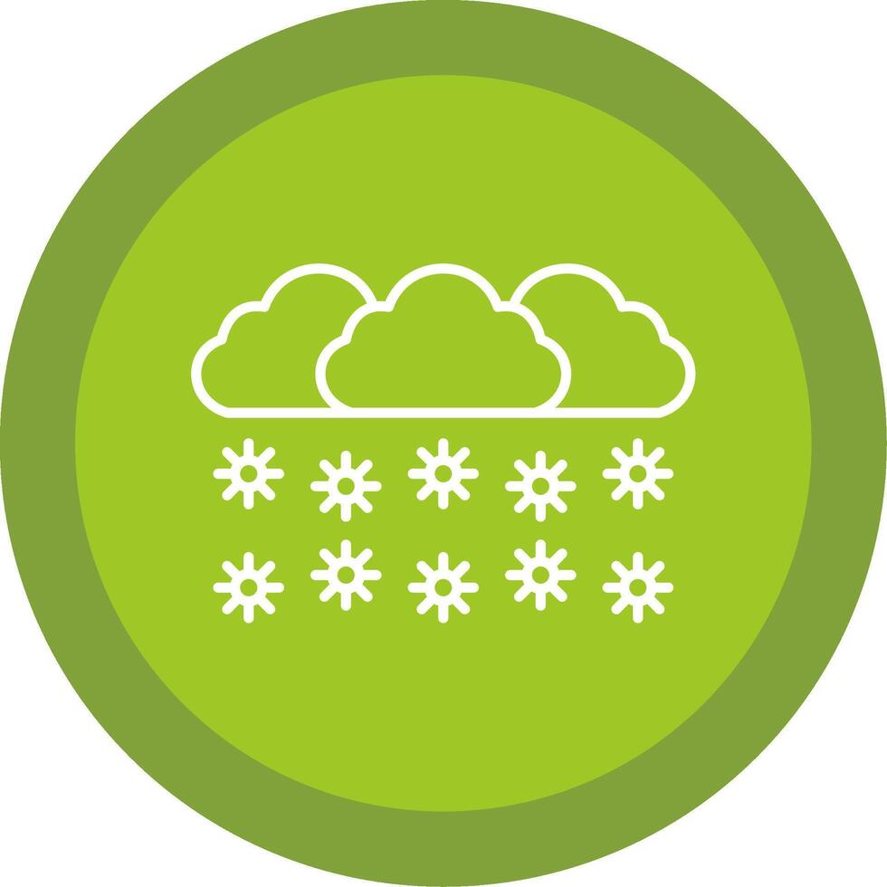 Snowing Line Multi Circle Icon vector