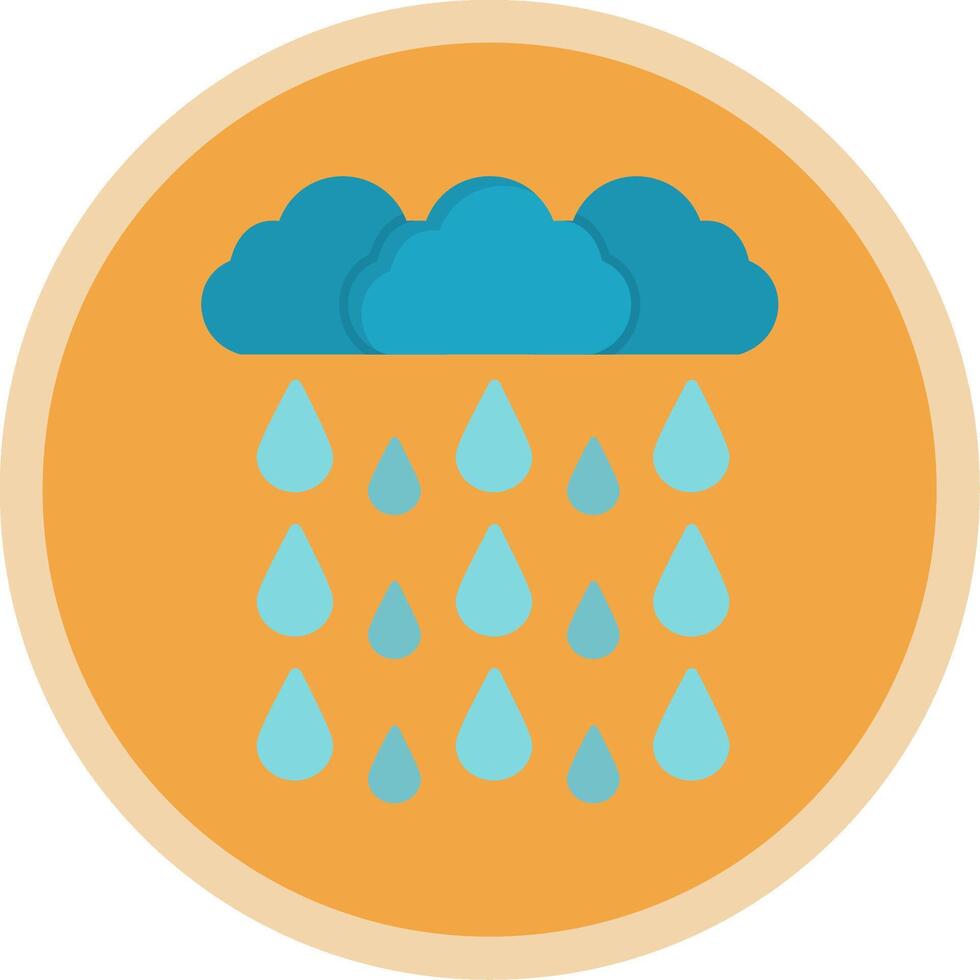Heavy Rain Flat Multi Circle Icon vector