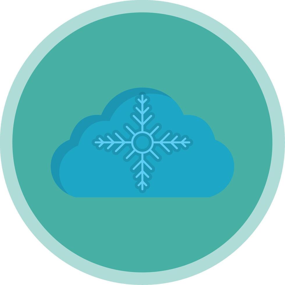 Weather Flat Multi Circle Icon vector