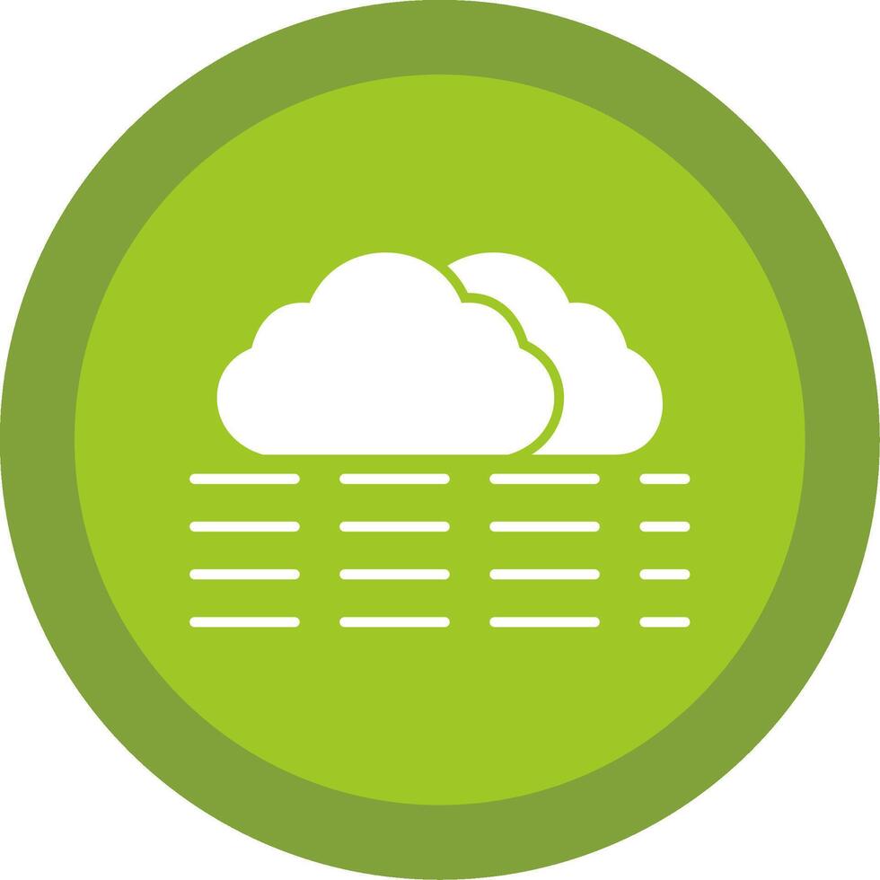 fog Glyph Multi Circle Icon vector