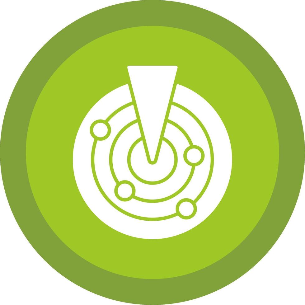 Radar Glyph Multi Circle Icon vector