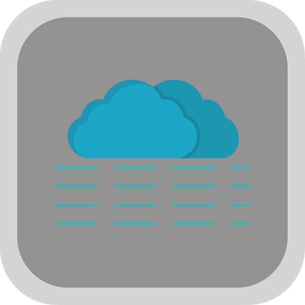 fog Flat Round Corner Icon vector