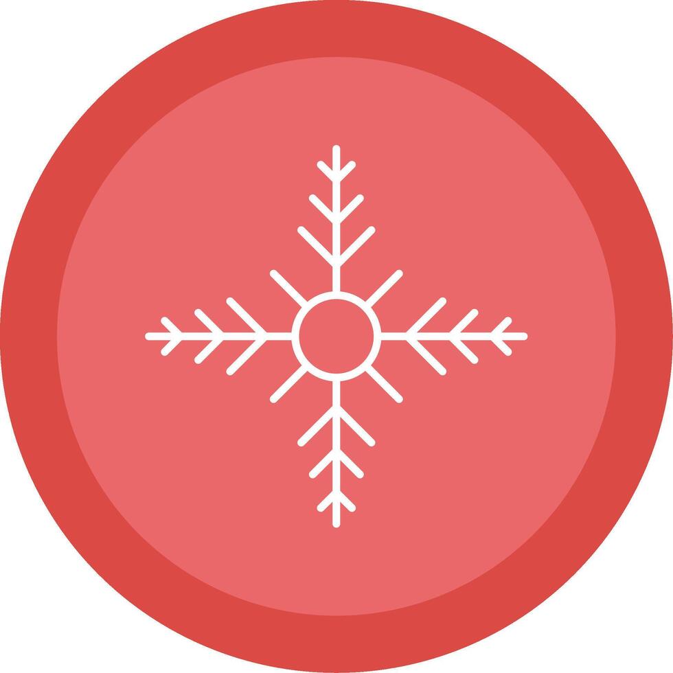 Snowflake Line Multi Circle Icon vector