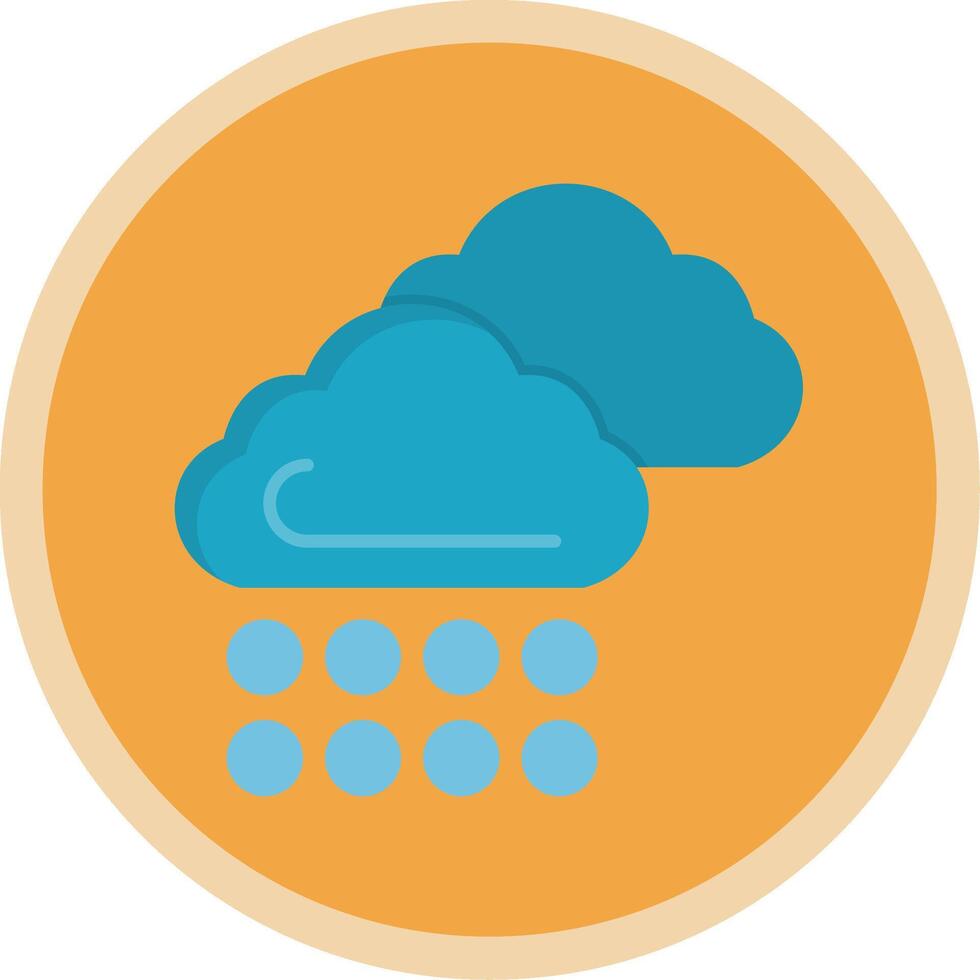 Cloud Flat Multi Circle Icon vector